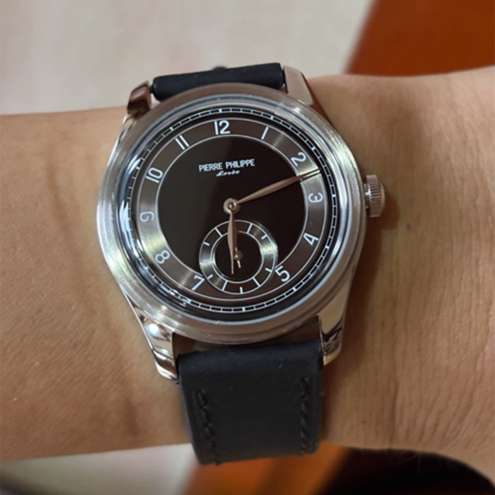 Cloisonne Enamel Dial - High-end men's 38MM watch black enamel
