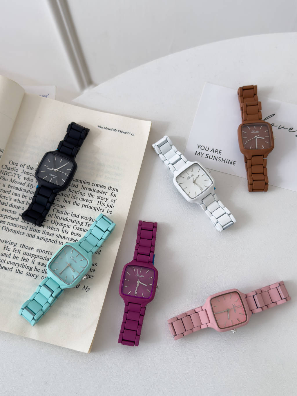 Luxury Watch Square - Fashion temperament minimalist luxury Square Color-Block