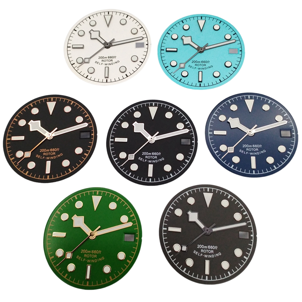 Luxury Watch Face - 28.5mm Green Luminous Watch Dial Watch