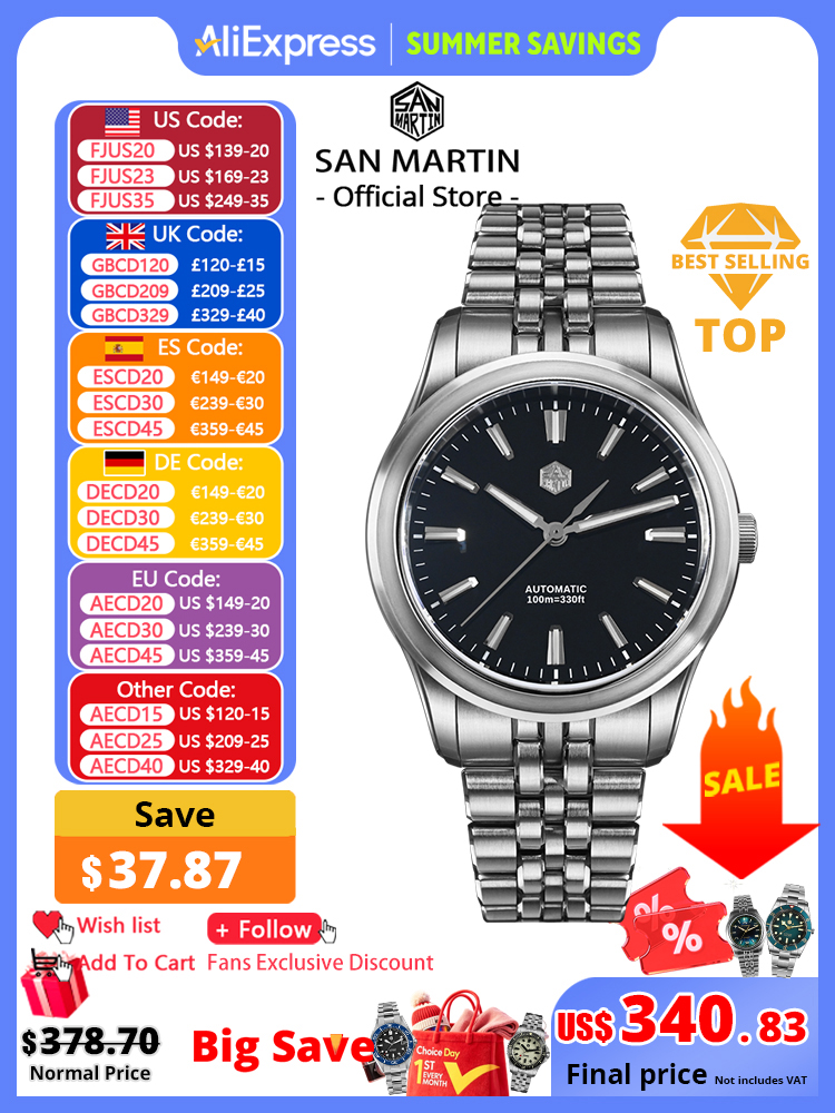 Cloisonne Enamel Dial - San Martin 36mm 39mm Gada Classic