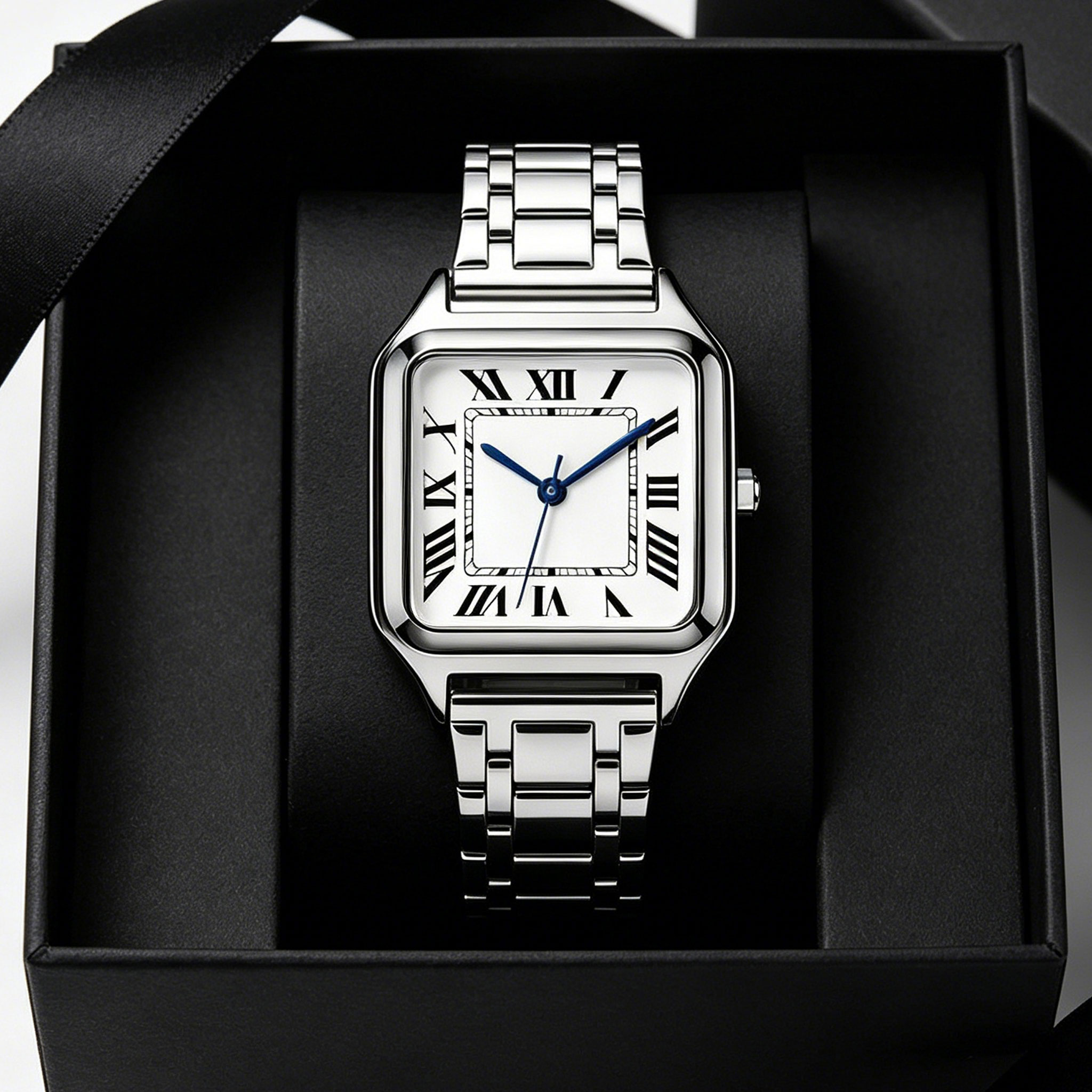 Luxury Watch Square - Ladies' square luxury watch, Arabic text