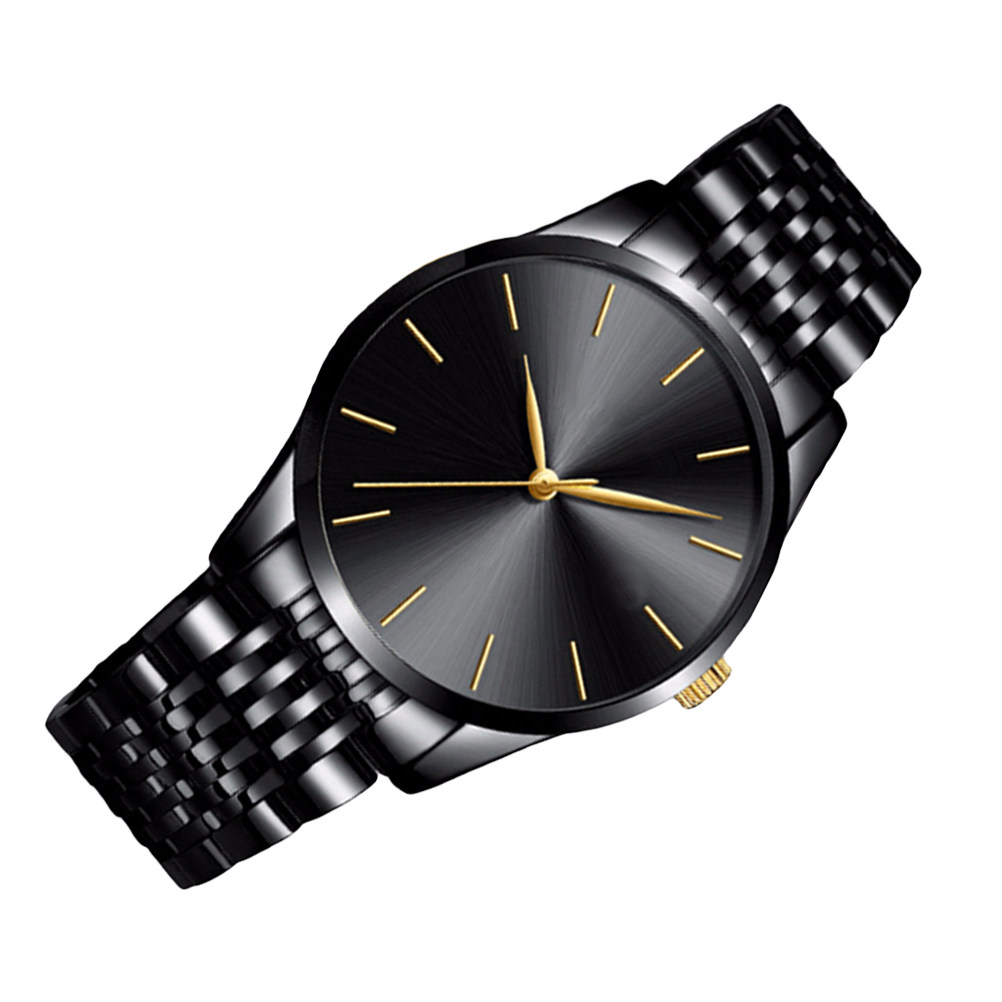 Luxury Watch Gold And Black - Stainless Steel Men Quartz Watch Luxury