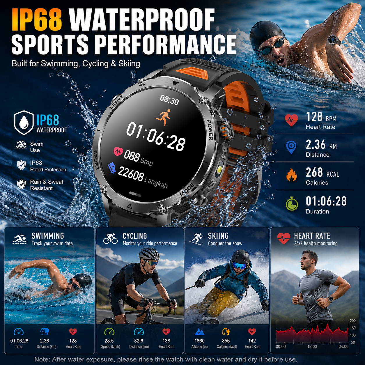 2026 New Rugged Power Smart Wa - مراجعة Gmt Dual Timezone Watch وسعره