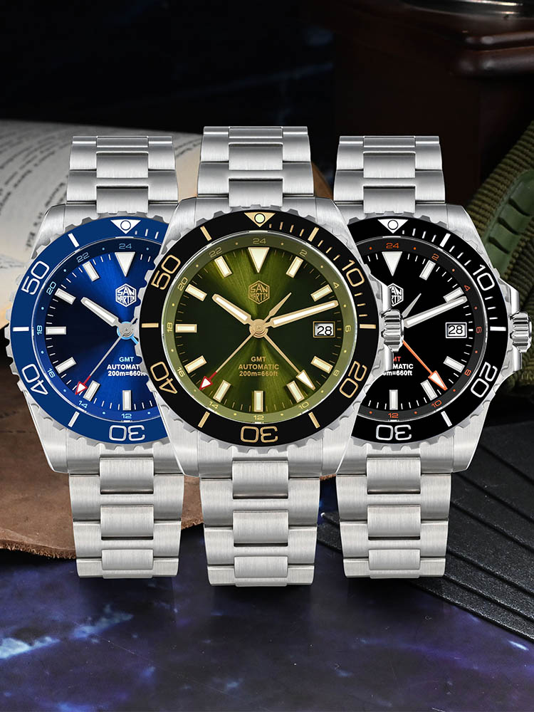 San Martin 39mm Diver GMT Watc - مراجعة Cloisonne Enamel Dial وسعره