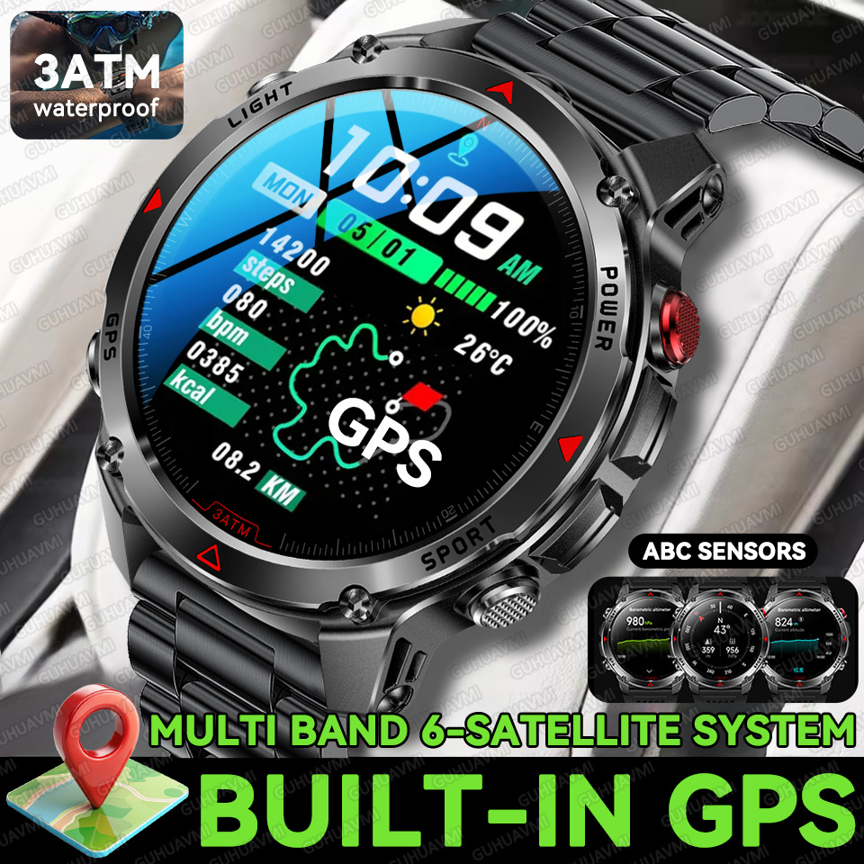 2026 New Precise GPS Smart Wat - مراجعة Gmt Dual Timezone Watch وسعره