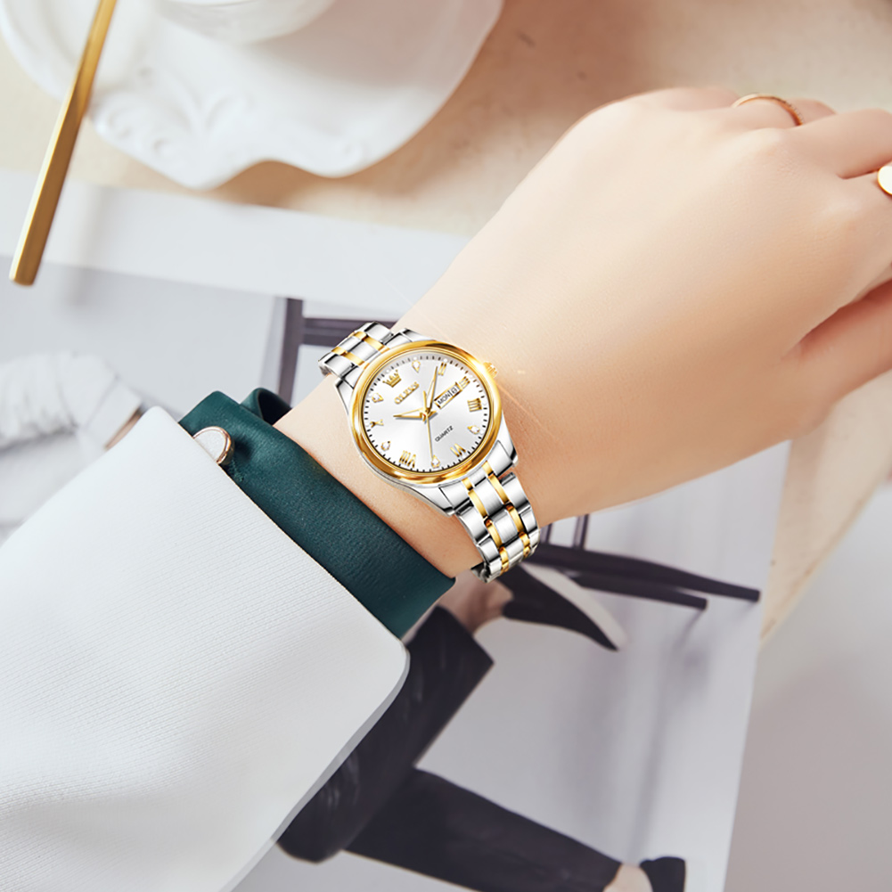 OLEVS 5563 New Fashion Women Q - مراجعة Luxury Watch With Leather Strap وسعره