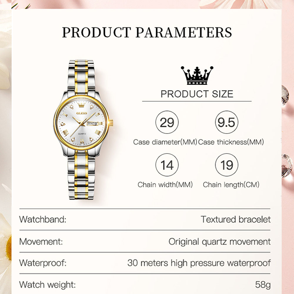 OLEVS 5563 New Fashion Women Q - مراجعة Luxury Watch With Leather Strap وسعره