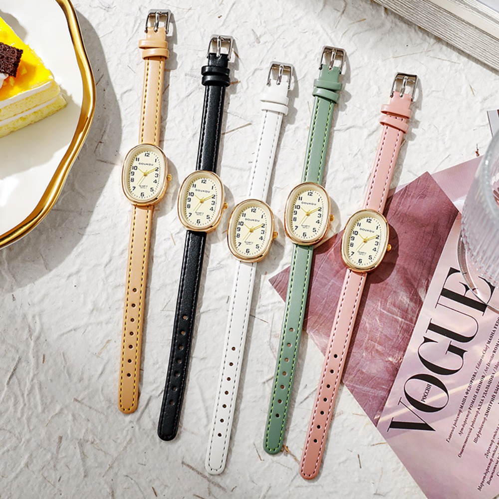 Luxury Oval Dial Women Watches - مراجعة Luxury Watch With Leather Strap وسعره