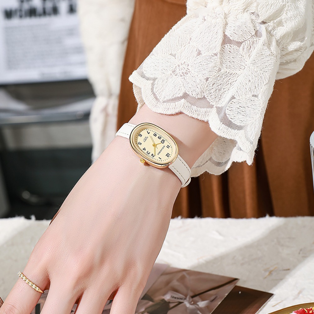 Luxury Oval Dial Women Watches - مراجعة Luxury Watch With Leather Strap وسعره
