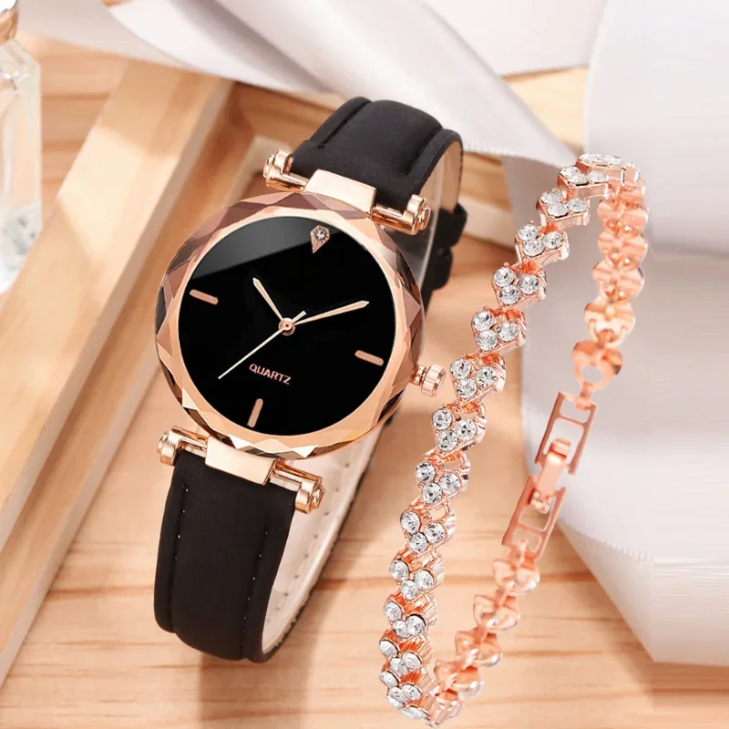 2pcs Luxury Fashion Women Watc - مراجعة Luxury Watch With Leather Strap وسعره
