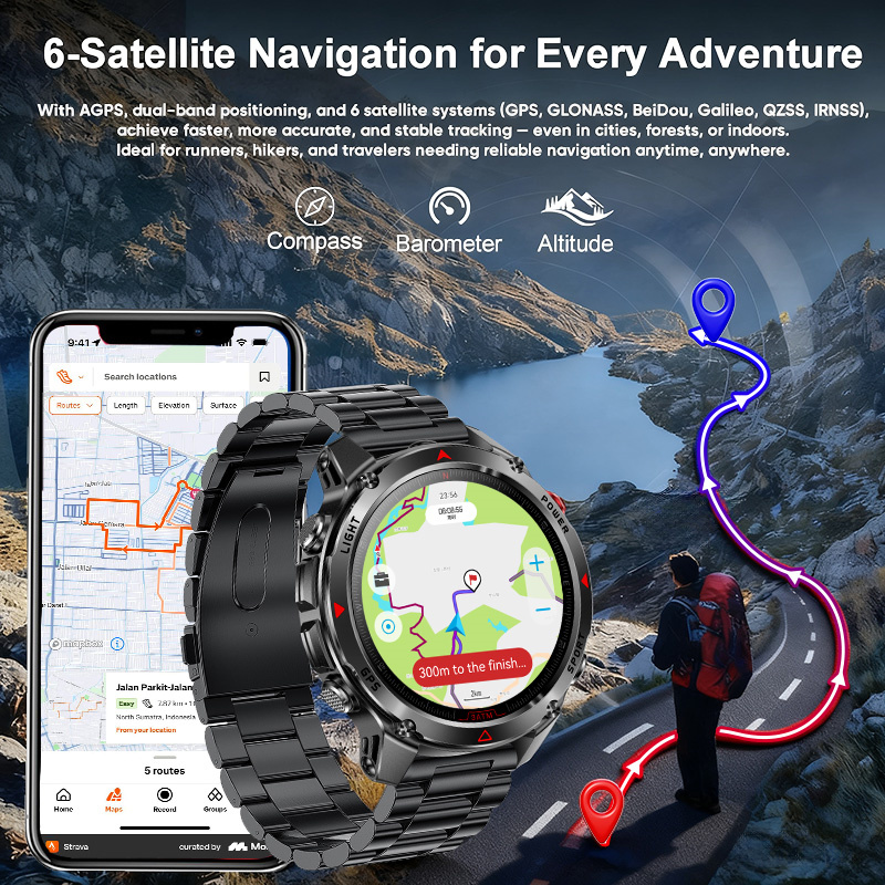 2026 New Outdoor Military GPS  - مراجعة Gmt Dual Timezone Watch وسعره