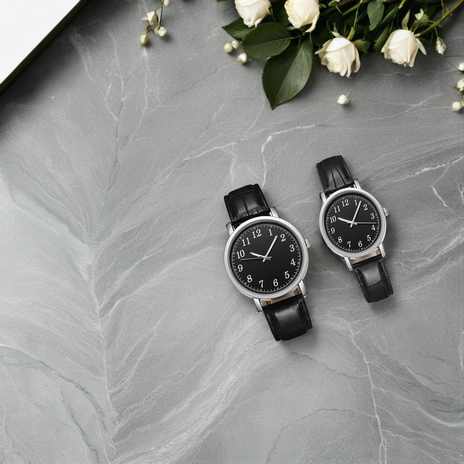 2Pcs Couple Wrist Watches Clas - مراجعة Luxury Watch Gold And Black وسعره