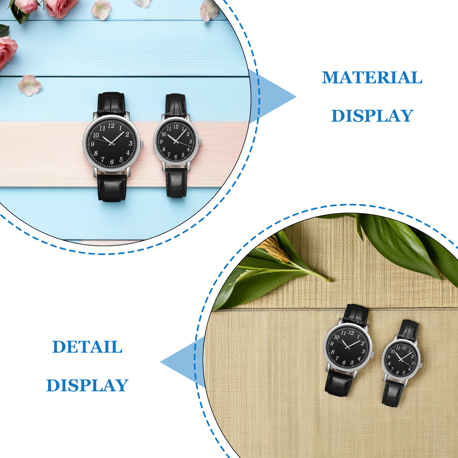 2Pcs Couple Wrist Watches Clas - مراجعة Luxury Watch Gold And Black وسعره