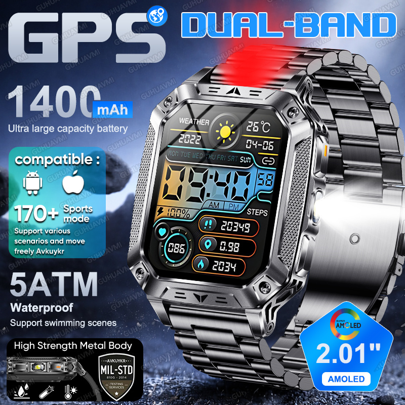 2026 Dual-band GPS Smart Watch - مراجعة Gmt Dual Timezone Watch وسعره