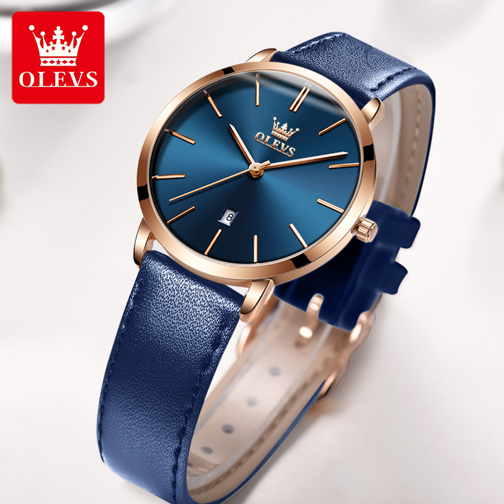 OLEVS Fashion Ultra Thin Women - مراجعة Luxury Watch With Leather Strap وسعره