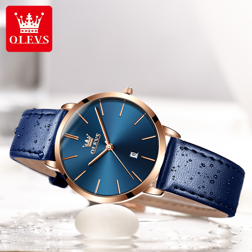 OLEVS Fashion Ultra Thin Women - مراجعة Luxury Watch With Leather Strap وسعره