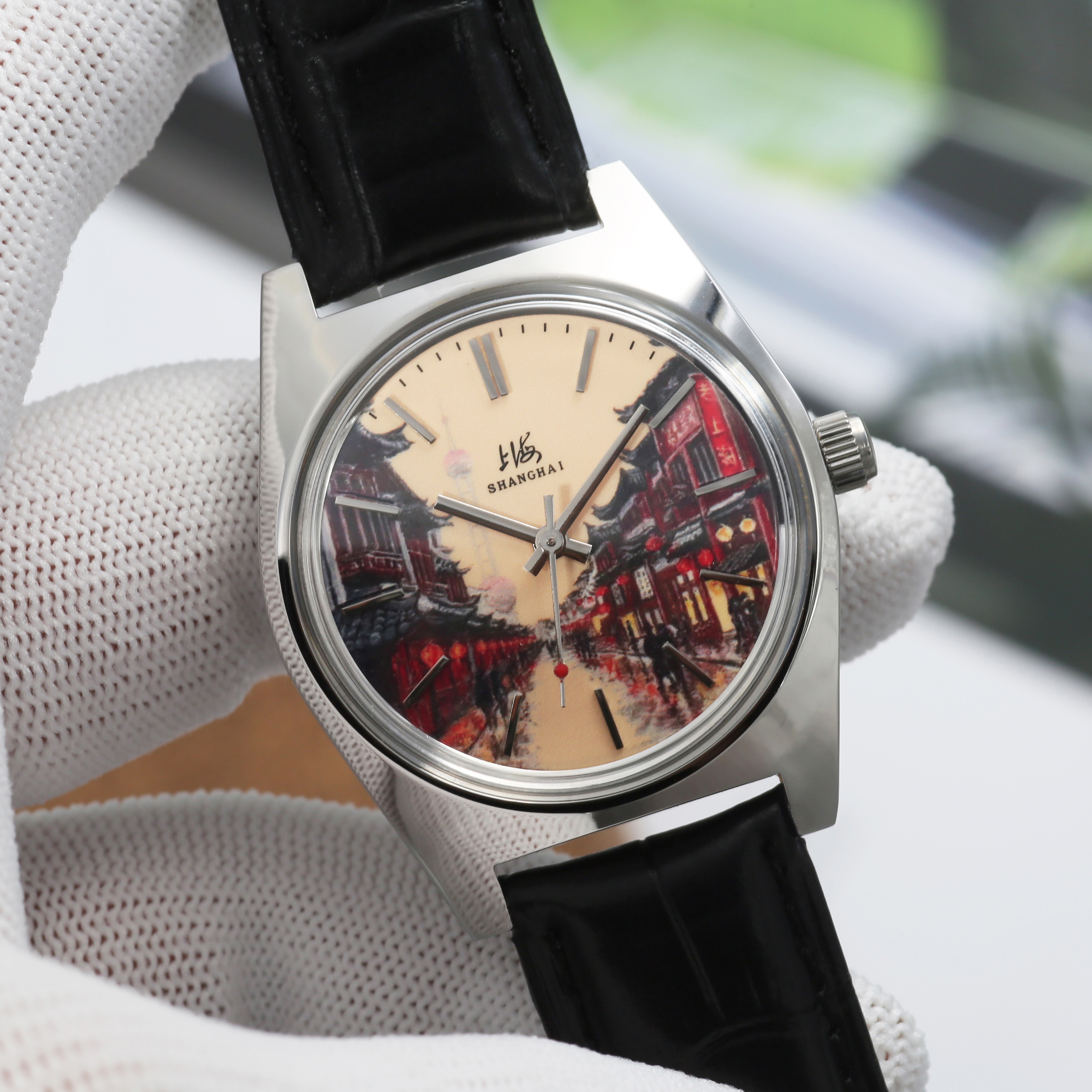 shanghai 36mm Hand-Wind Mechan - مراجعة Cloisonne Enamel Dial وسعره