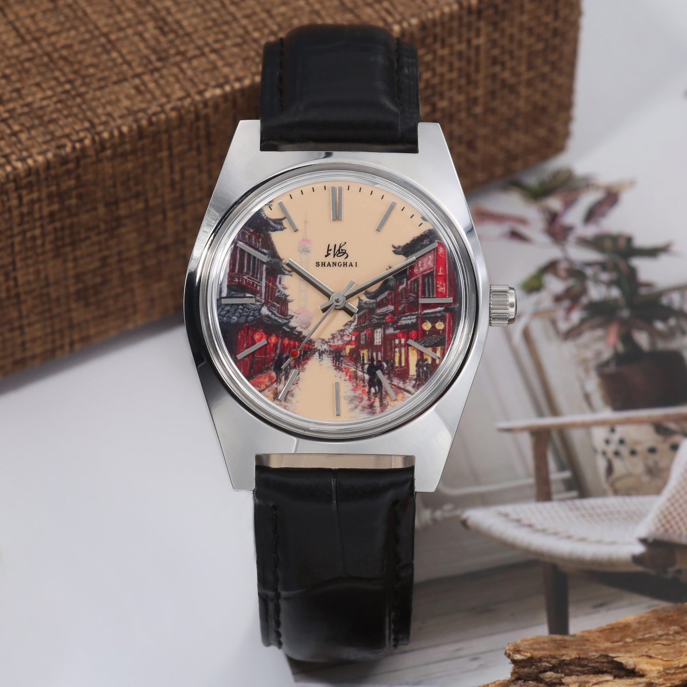 shanghai 36mm Hand-Wind Mechan - مراجعة Cloisonne Enamel Dial وسعره