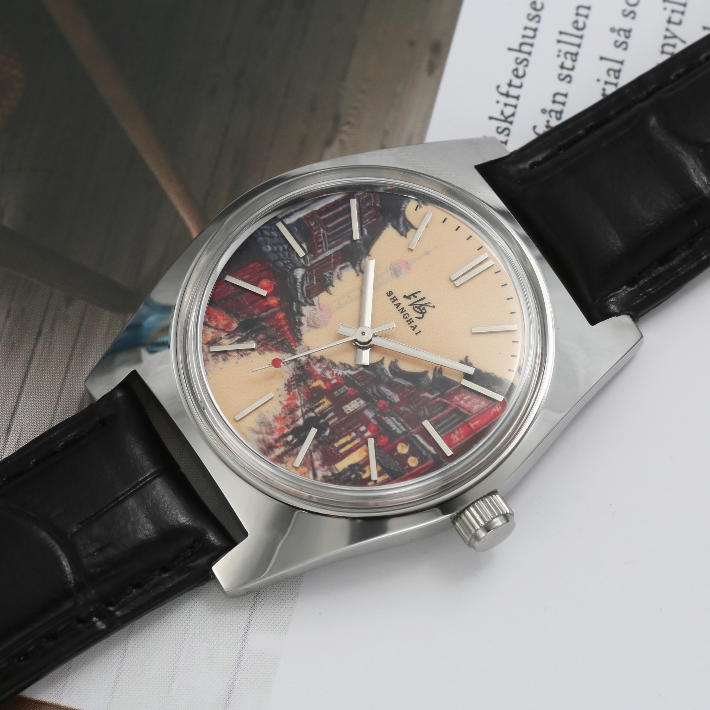 shanghai 36mm Hand-Wind Mechan - مراجعة Cloisonne Enamel Dial وسعره
