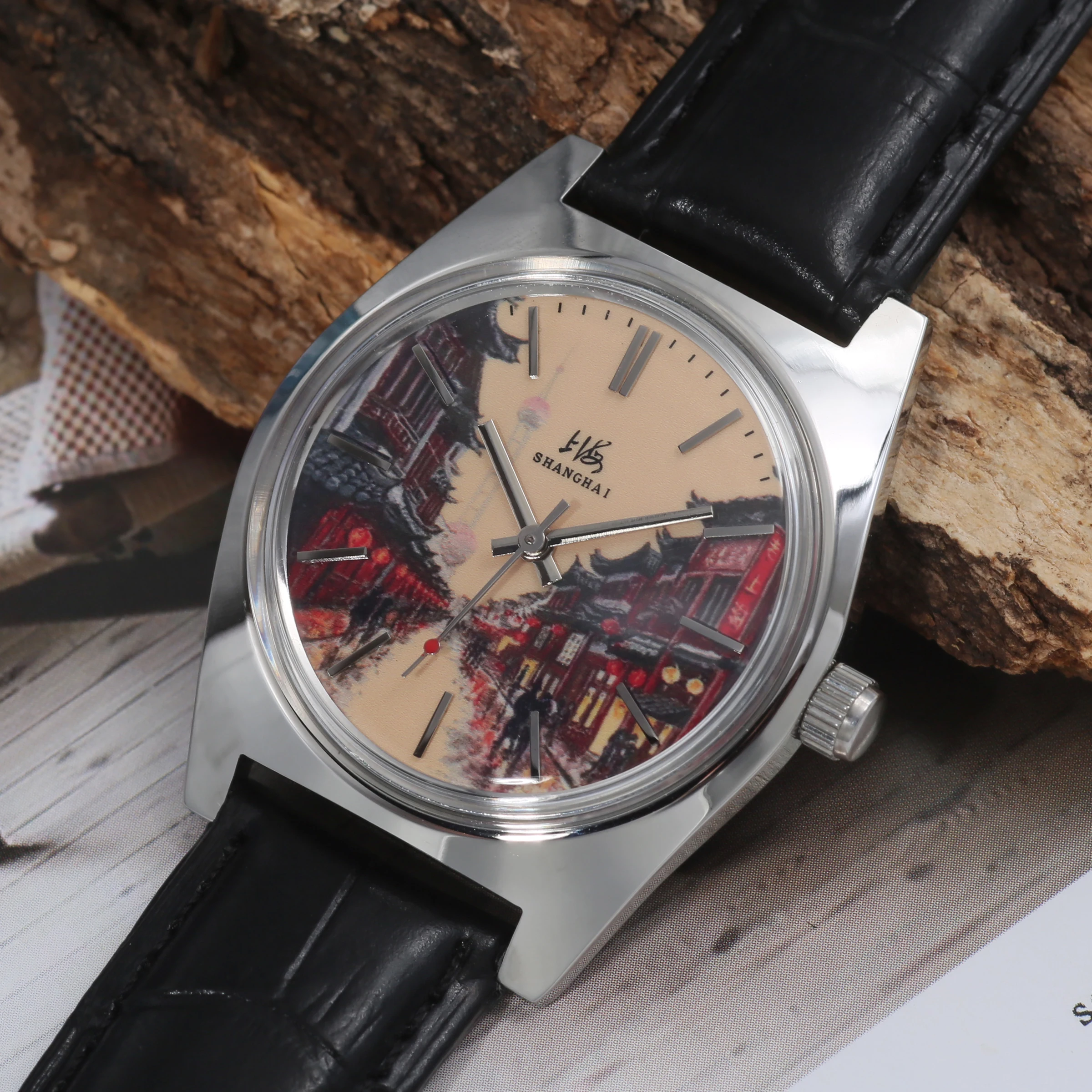 shanghai 36mm Hand-Wind Mechan - مراجعة Cloisonne Enamel Dial وسعره