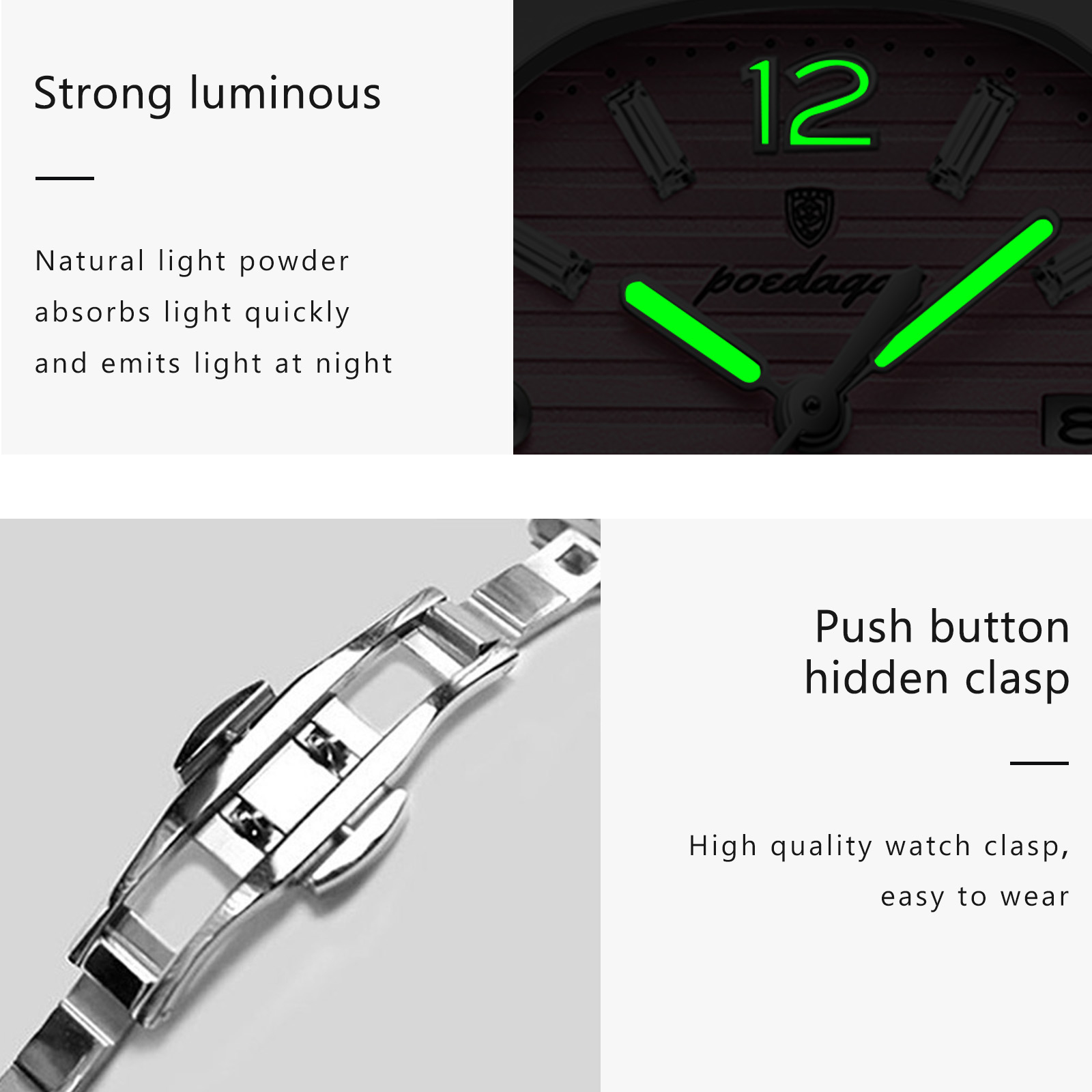 POEDAGAR Square Fashion Woman  - مراجعة Luxury Watch Square وسعره