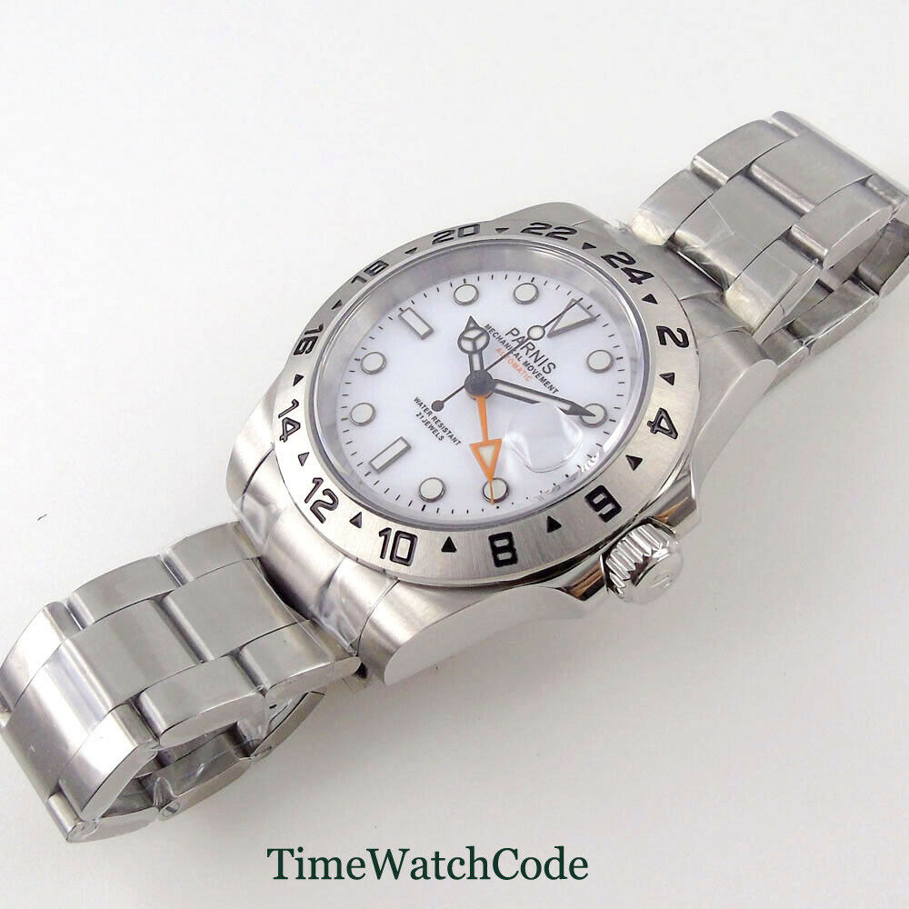 Parnis 40mm Sapphire Glass Aut - مراجعة Gmt Dual Timezone Watch وسعره