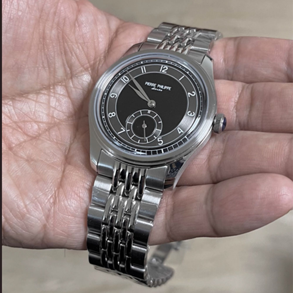 High-end men's 38MM watch blac - مراجعة Cloisonne Enamel Dial وسعره