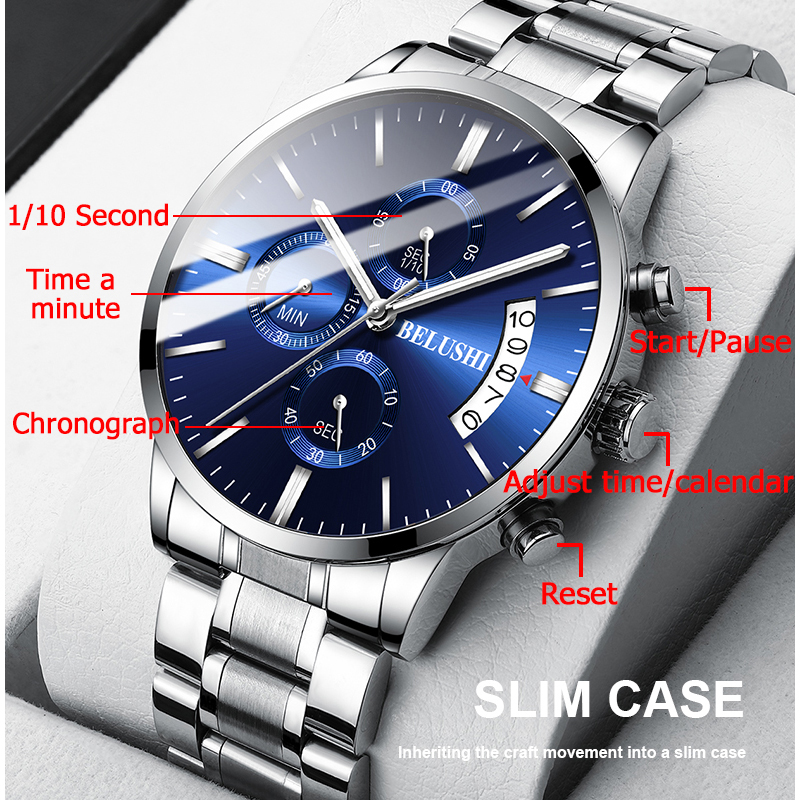 BELUSHI Fashion Men's Quartz W - مراجعة Luxury Watch Name وسعره