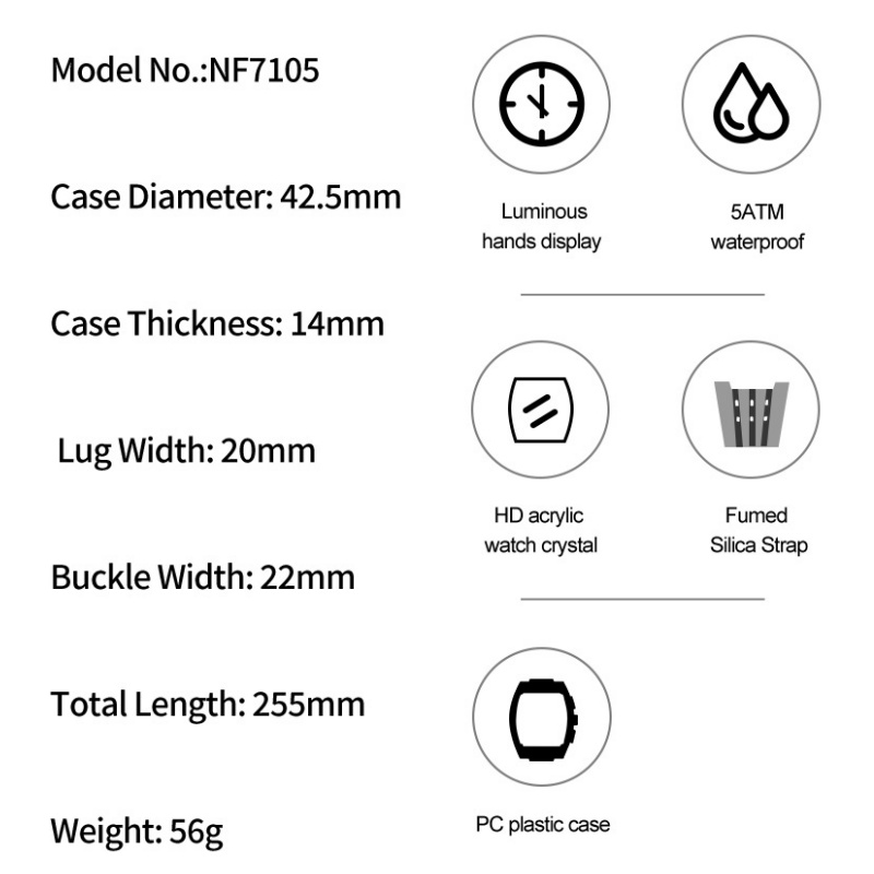 NAVIFORCE Man's Watch 5ATM Wat - مراجعة Luxury Watch Box وسعره