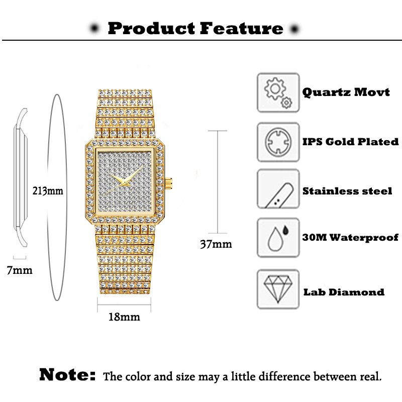MISSFOX Diamond Watch For Wome - مراجعة Luxury Watch Square وسعره