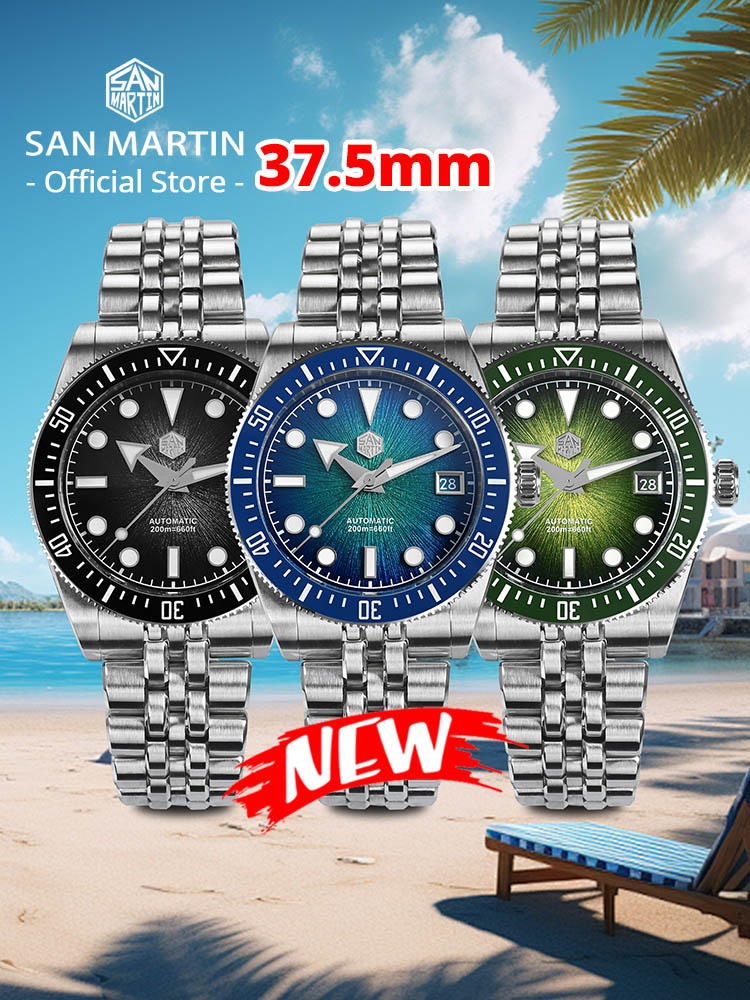 San Martin 40mm Men's Luxury D - مراجعة Cloisonne Enamel Dial وسعره