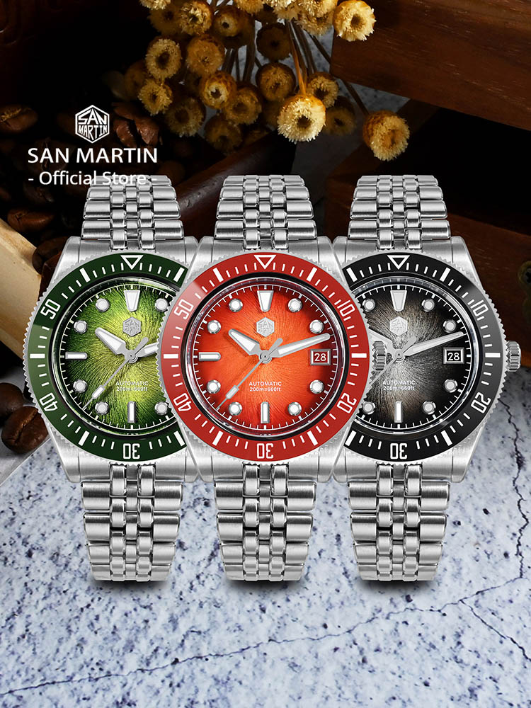 San Martin 40mm Men's Luxury D - مراجعة Cloisonne Enamel Dial وسعره
