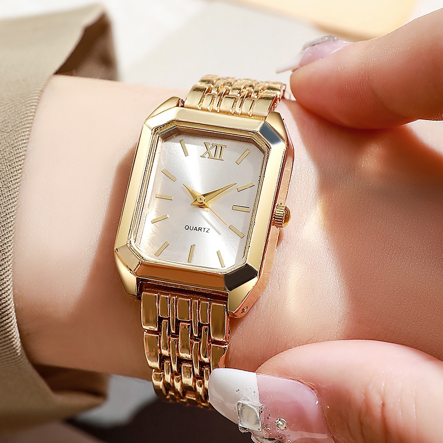 2PCS/set Luxury Women's Quartz - مراجعة Luxury Watch Square وسعره