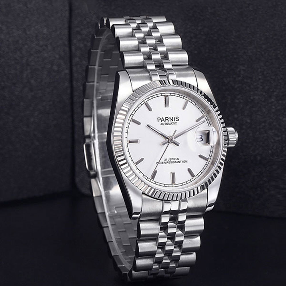 Parnis 36mm Mens Automatic Wat - مراجعة Luxury Watch Gold And Black وسعره