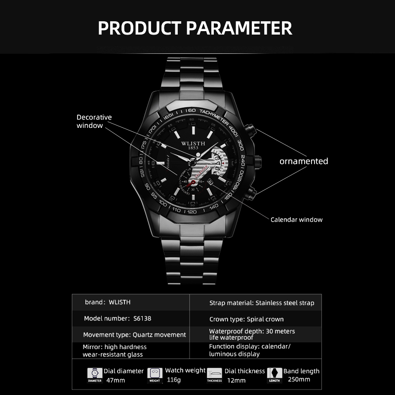 Luxury Brand Man Watch Waterpr - مراجعة Luxury Watch Name وسعره