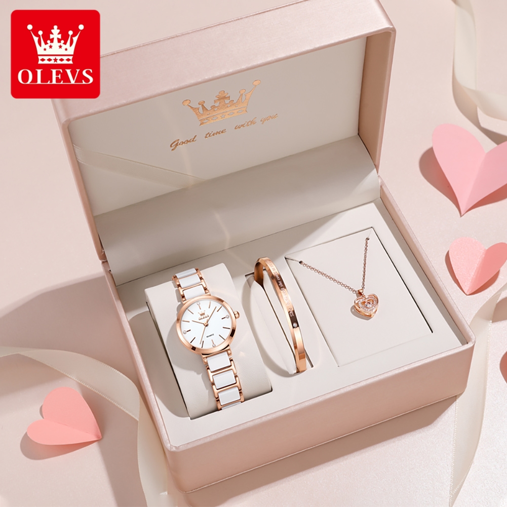 OLEVS Women Watch 5877 Luxury  - مراجعة Luxury Watch Box وسعره