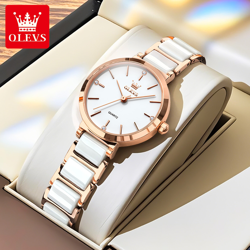 OLEVS Women Watch 5877 Luxury  - مراجعة Luxury Watch Box وسعره