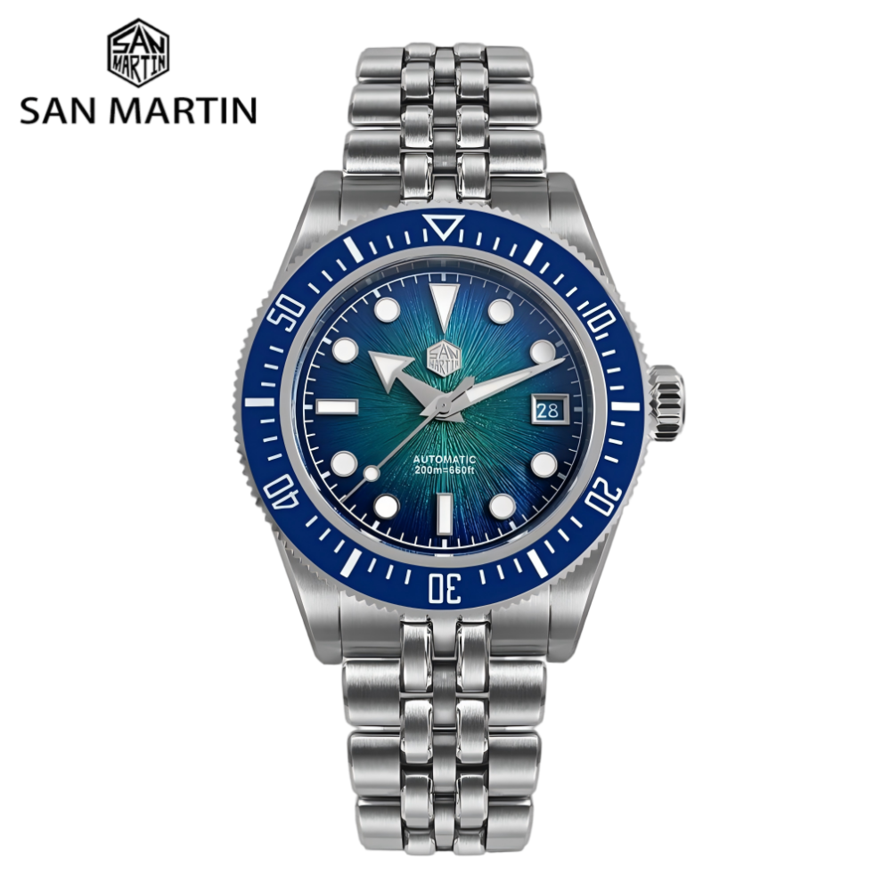 San Martin 37.5mm 9015 Enamel  - مراجعة Cloisonne Enamel Dial وسعره