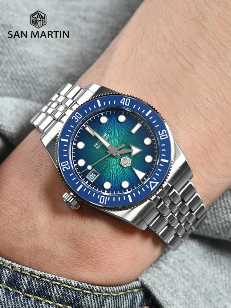 San Martin 37.5mm 9015 Enamel  - مراجعة Cloisonne Enamel Dial وسعره