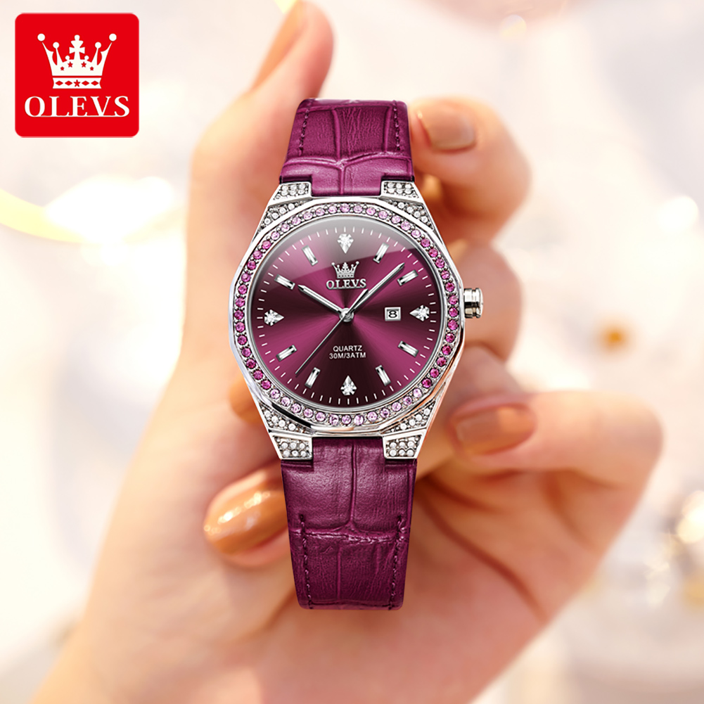 OLEVS Original Women's Watches - مراجعة Luxury Watch With Leather Strap وسعره