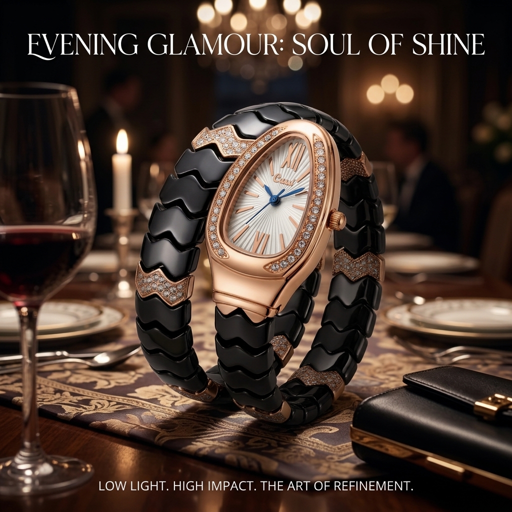 4pc Ladies Black and Rose Gold - مراجعة Luxury Watch Gold And Black وسعره