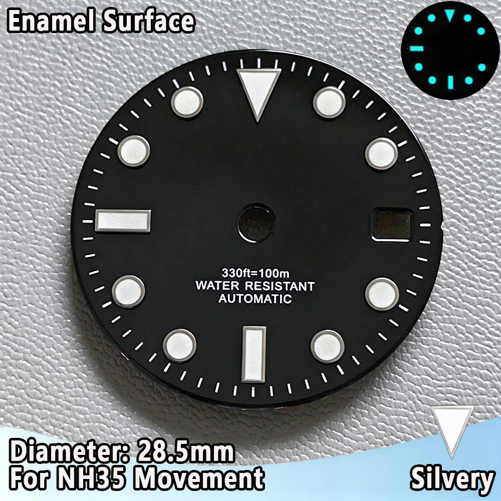 NH35 SUB Dial 28.5mm Enamel Su - مراجعة Cloisonne Enamel Dial وسعره
