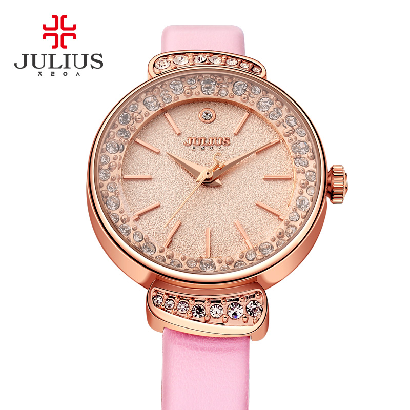 Rhinestones Women's Watch Japa - مراجعة Luxury Watch With Leather Strap وسعره