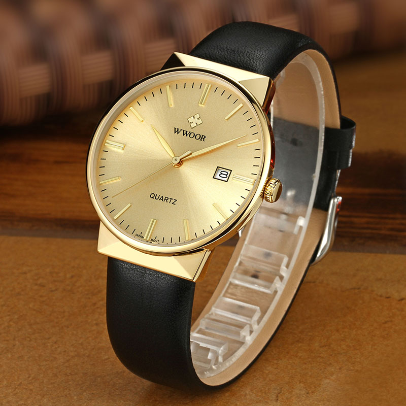 WWOOR Men's Watches Top Brand  - مراجعة Luxury Watch Gold And Black وسعره