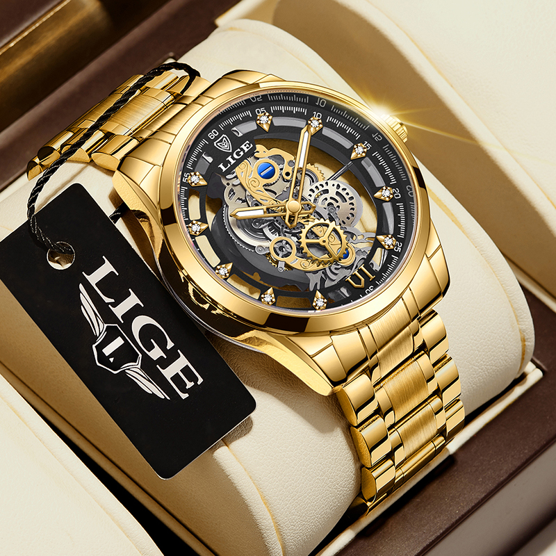 2026 LIGE Men Watch Skeleton A - مراجعة Luxury Watch Name وسعره