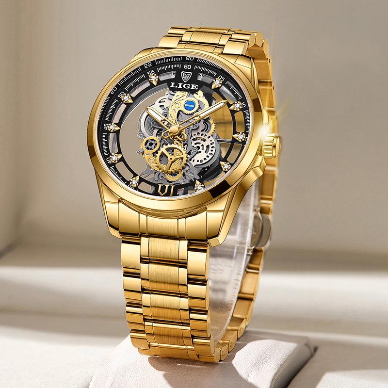 2026 LIGE Men Watch Skeleton A - مراجعة Luxury Watch Name وسعره