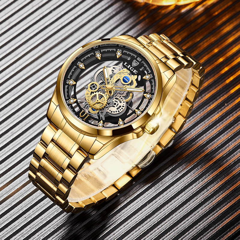 2026 LIGE Men Watch Skeleton A - مراجعة Luxury Watch Name وسعره