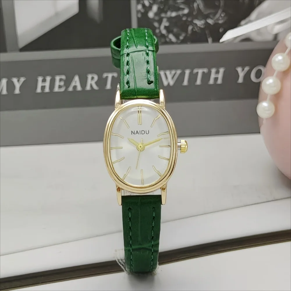 Fashion Brand Women Oval Dial  - مراجعة Luxury Watch With Leather Strap وسعره