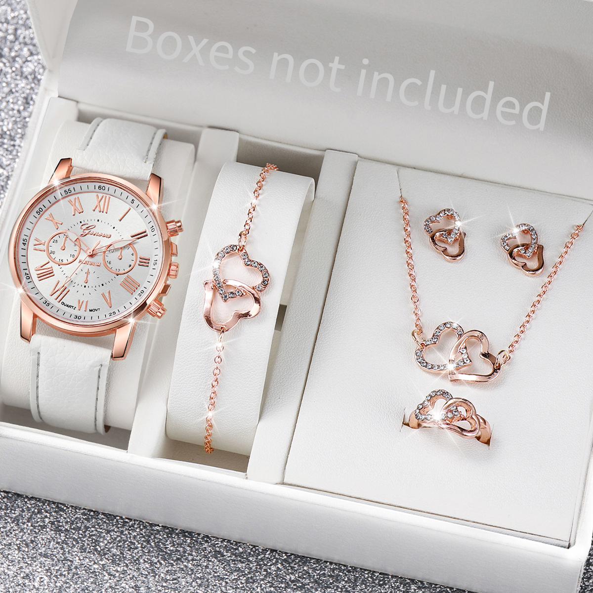 5/6PCS Luxury Women Watches Je - مراجعة Luxury Watch With Leather Strap وسعره