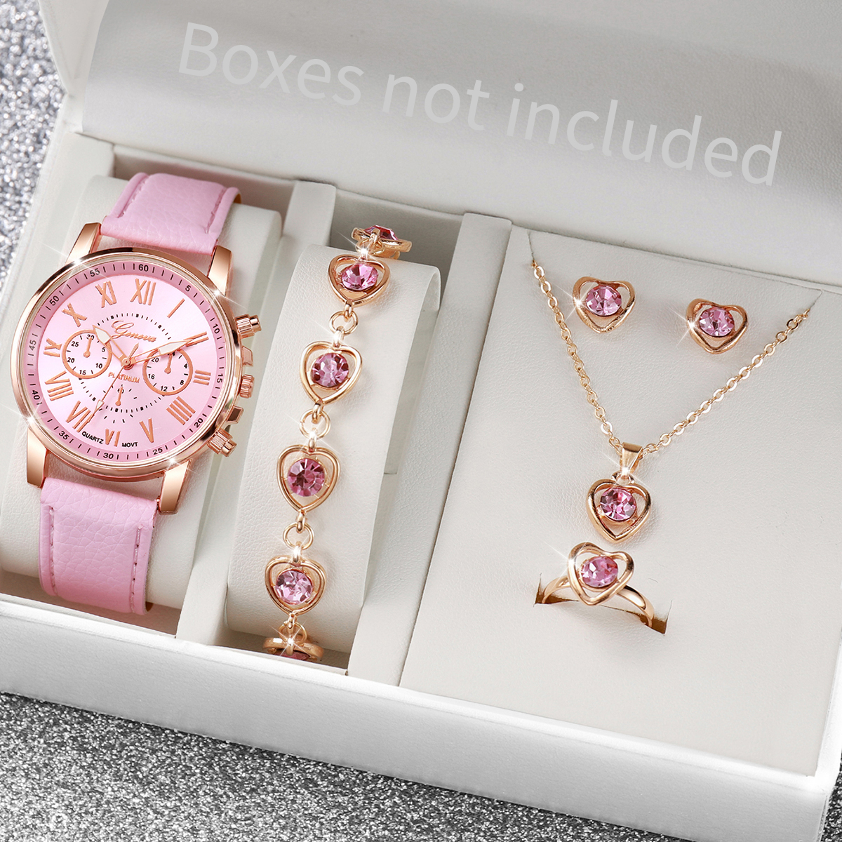 5/6PCS Luxury Women Watches Je - مراجعة Luxury Watch With Leather Strap وسعره